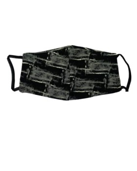 Cotton Fabric Designer Face Mask Black & Grey Cotton Fabric Designer Face Mask Black & Grey